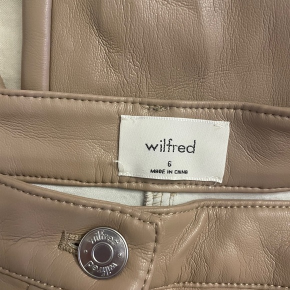 NWT Aritzia- Wilfred Melina Leather Cropped Pants - Picture 5 of 8